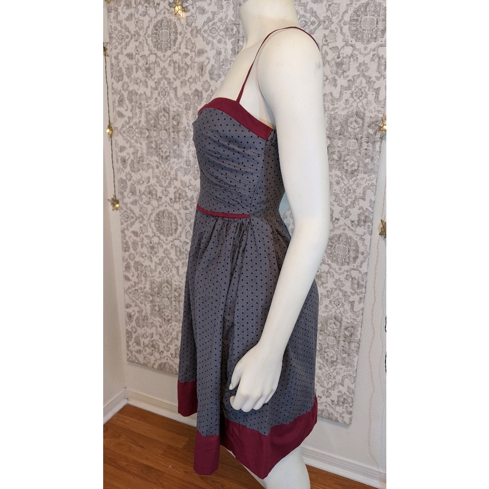 Handmade Vintage Style Pinup Polka Dot Dress - Picture 4 of 8